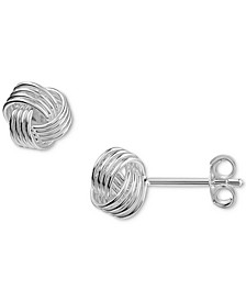 Love Knot Stud Earrings in Sterling Silver, Created for Macy's