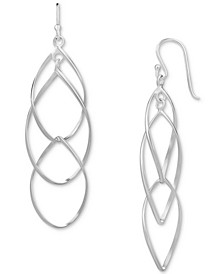 Triple Teardrop Wire Drop Earrings in Sterling Silver, Created for Macy's
