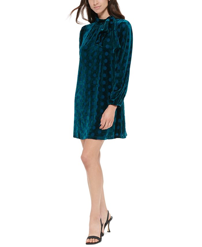 Calvin Klein Burnout Velvet Shift Dress & Reviews - Dresses - Women ...