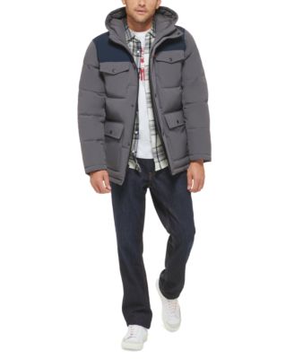 Levi’s&reg; Men's Quilted Four Pocket Parka Hoody Jacket