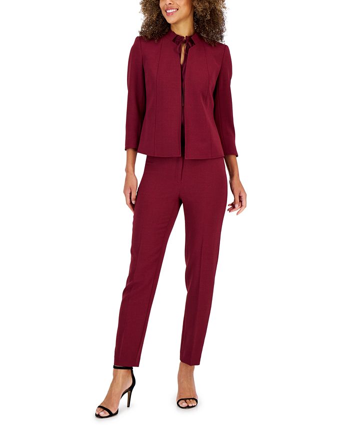Anne Klein Women s 3 4 Sleeve Open Front Blazer Macy s