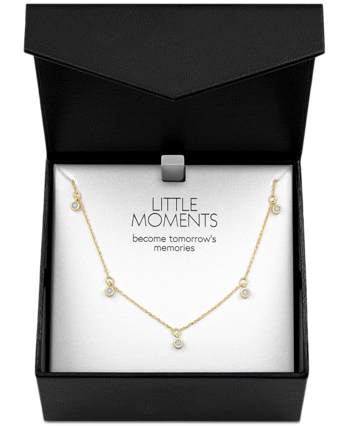 Diamond Accent Dangle Necklace in Sterling Silver or 14k Gold-Plated Sterling Silver, 16
