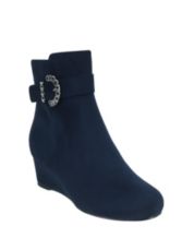 Navy blue hotsell wedge boots