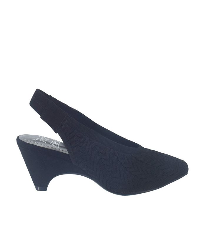 Impo Women's Elaira Memory Foam Stretch Knit Slingback Pumps Macy's