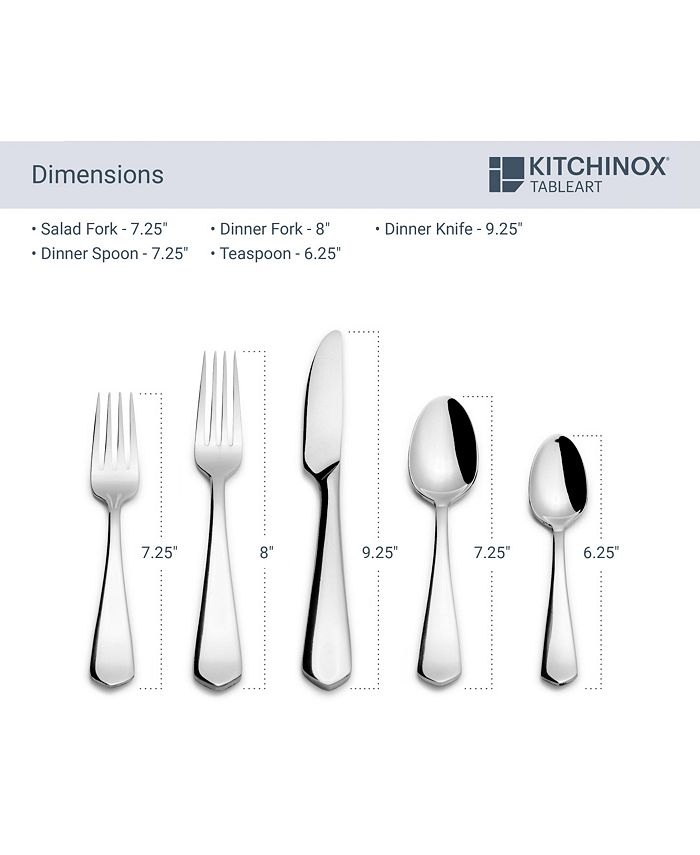 Kitchinox Penthouse 50 Piece Flatware Set, Service for 8 Macy's