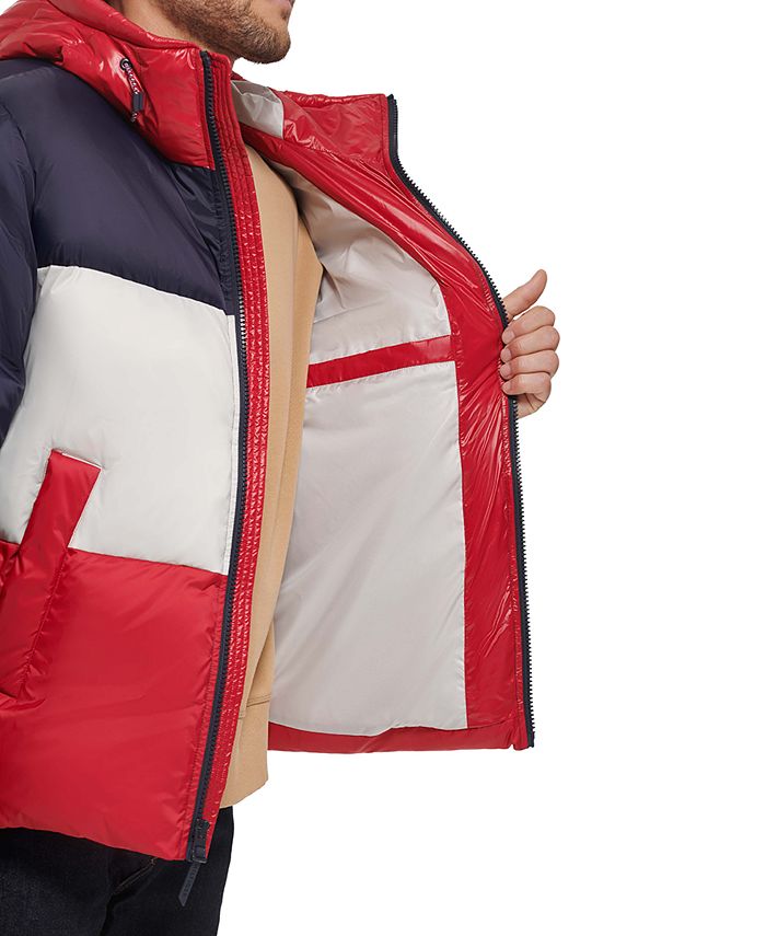 Tommy Hilfiger Men's Colorblock Performance Hooded Puffer Jacket - Macy's