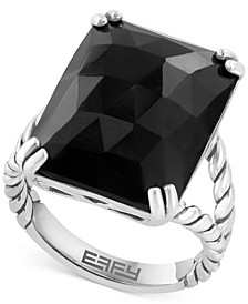 EFFY® Onyx Rope Statement Ring in Sterling Silver