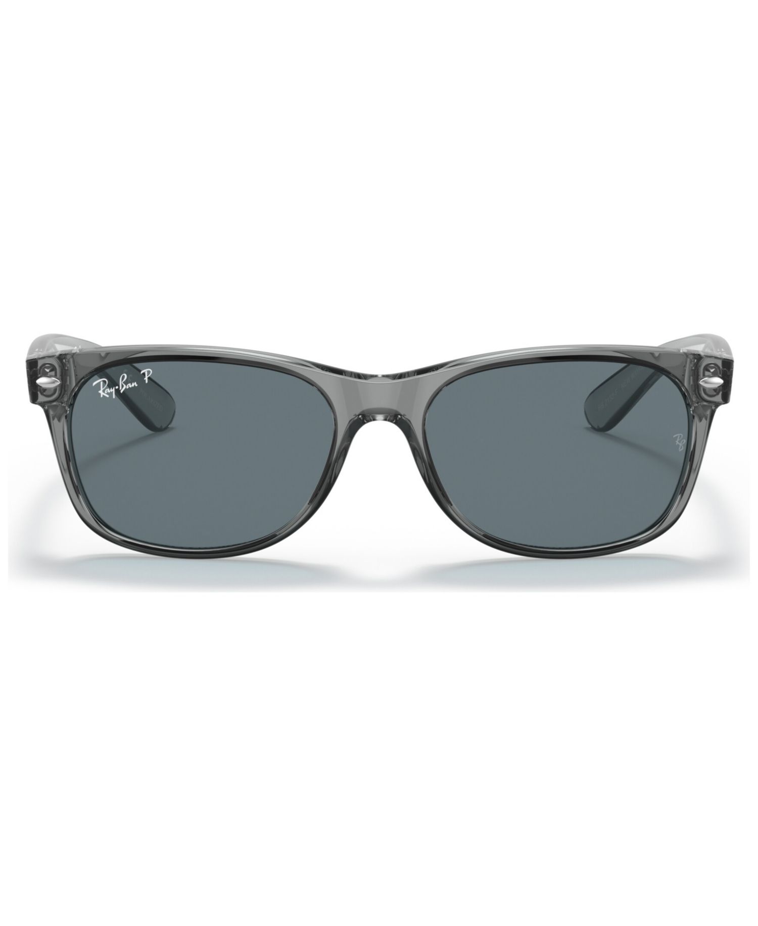 Unisex New Wayfarer Classic 55 Polarized Low Bridge Fit Sunglasses, RB2132F55-P