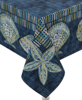 Embellished Shells Tablecloth, 70" x 144"