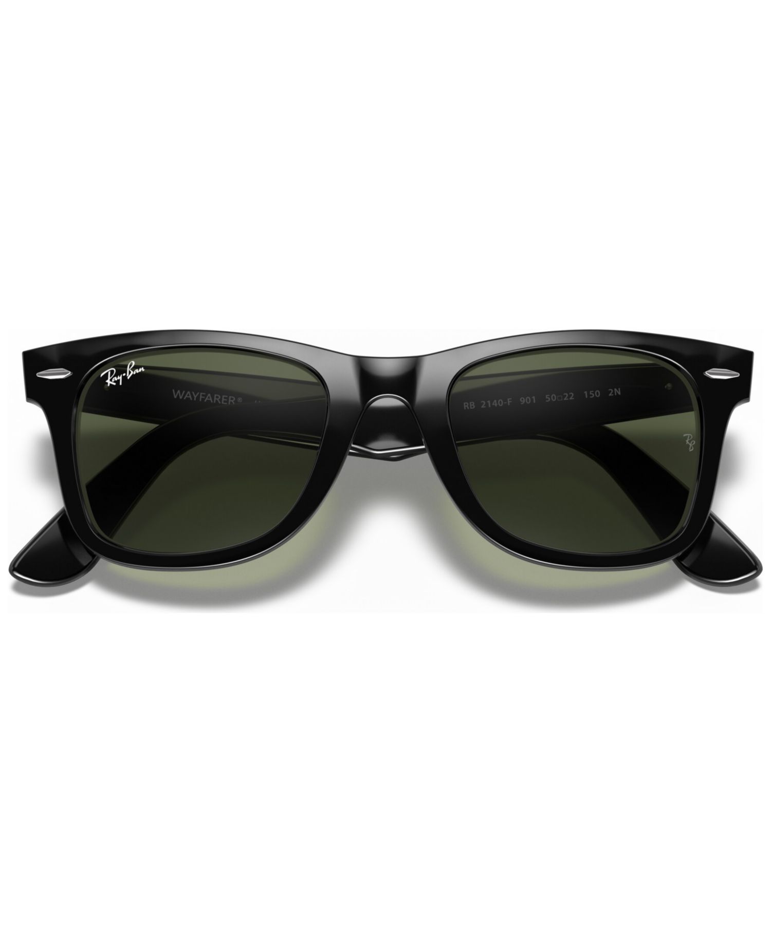 Unisex Low Bridge Fit Sunglasses, RB2140F ORIGINAL WAYFARER CLASSIC 54