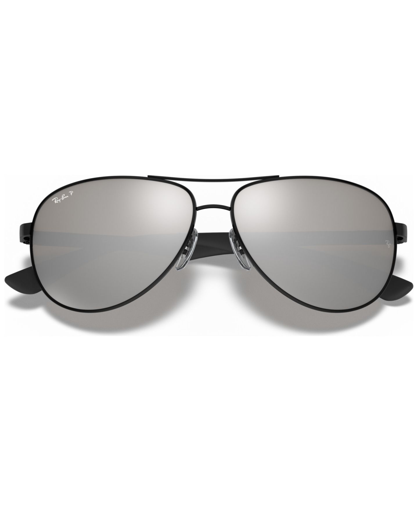 Женские солнцезащитные очки Ray-Ban Polarized Sunglasses, RB8313, цвет: Чёрный / Серый — фото 5