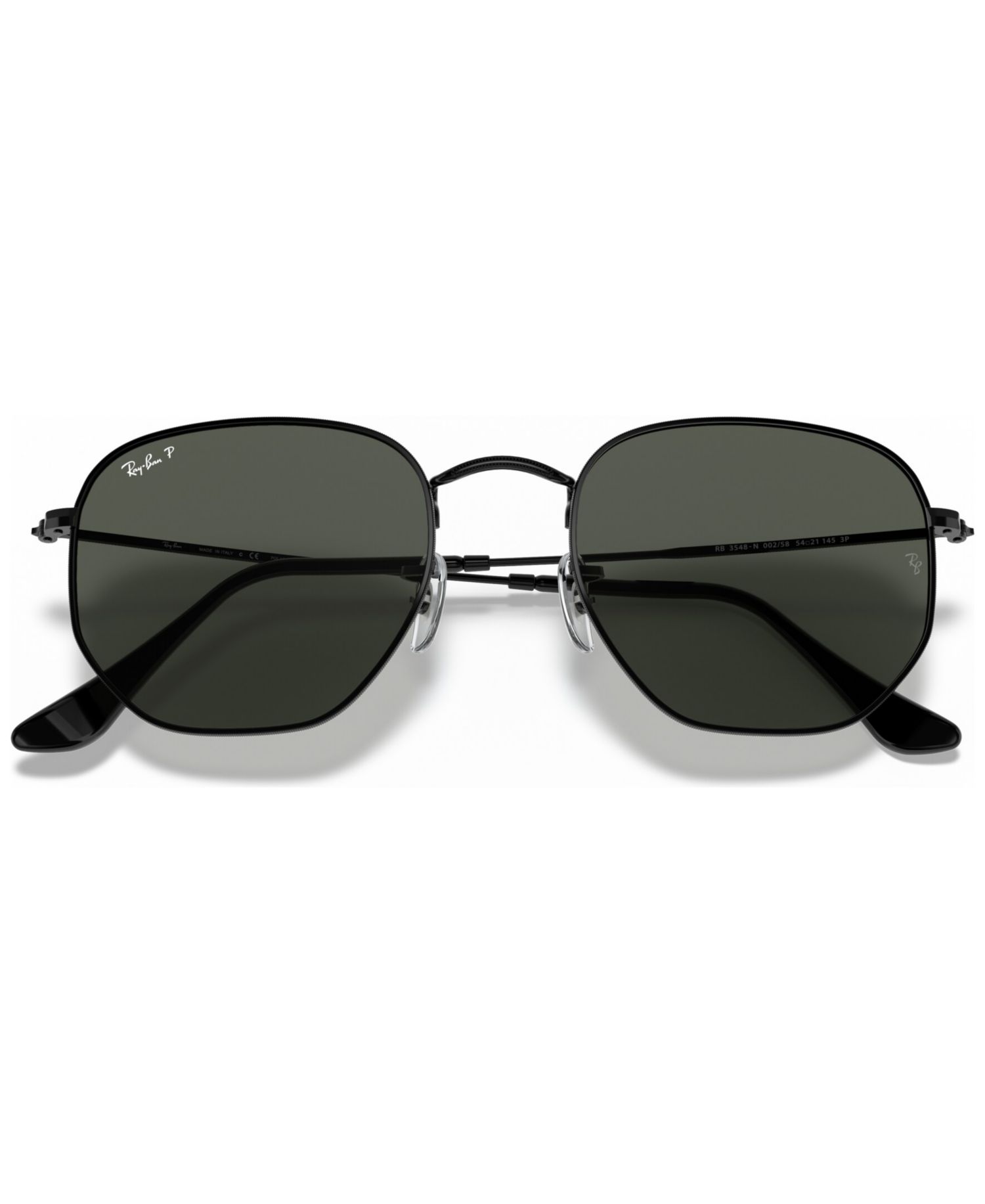 Unisex Geometric Polarized Metal Sunglasses, RB3548N
