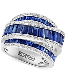 EFFY® Sapphire (3-3/4 ct. t.w.) & Diamond (3/4 ct. t.w.) Ring in 14k White Gold