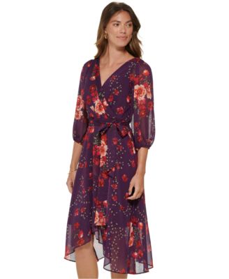 VIVANANCE Women's Print Chiffon Summer Dress - Crash Look Aqua-Colorful, V-Neck, Short Length, Sleeveless