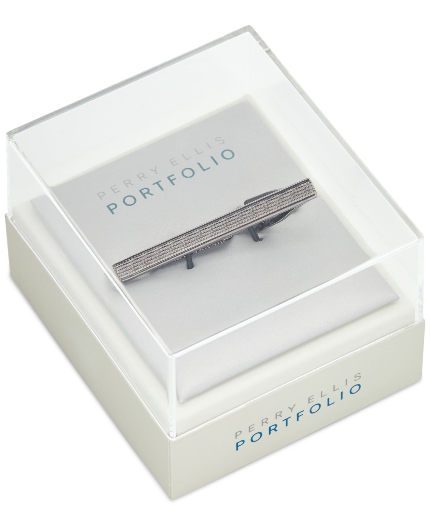 Мужской зажим для галстука Perry Ellis Portfolio в горошек, цвет: Золотой — фото 2
