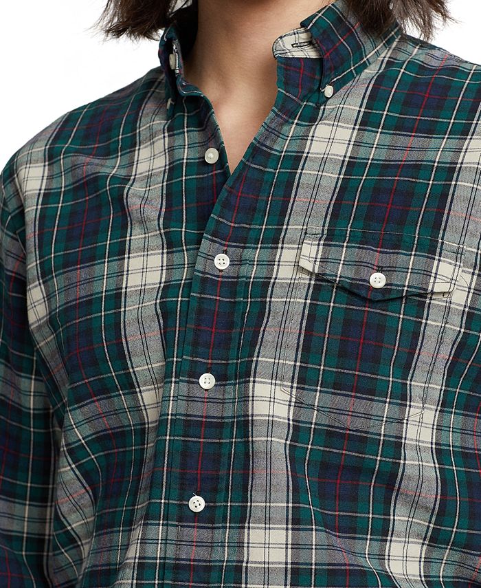 Polo Ralph Lauren Men's ClassicFit Plaid Oxford Shirt Macy's