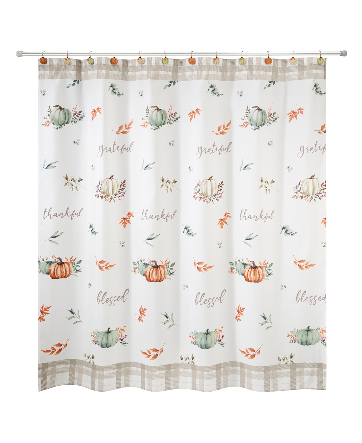 Grateful Patch Shower Curtain 72 x 72 Bedding