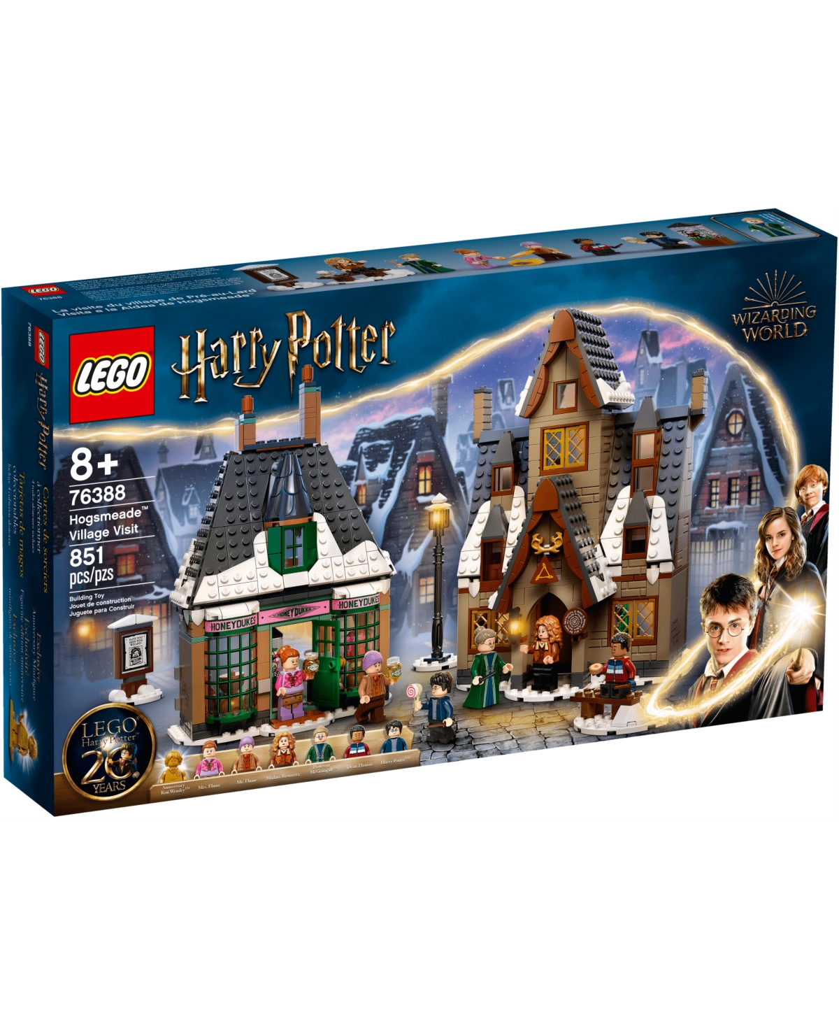 Lego Harry Potter 76388 Hogsmeade Village Visit 20th Anniversary Toy Building Set with Golden Ron Weasley Minifigure