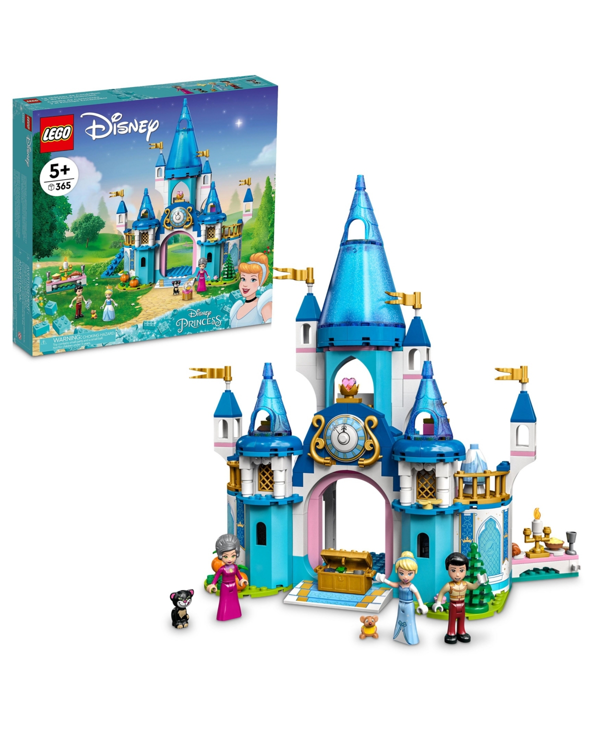 Lego Disney 43206 Cinderella And Prince Charming Castle Toy Building Set With Minifigures In Multicolor