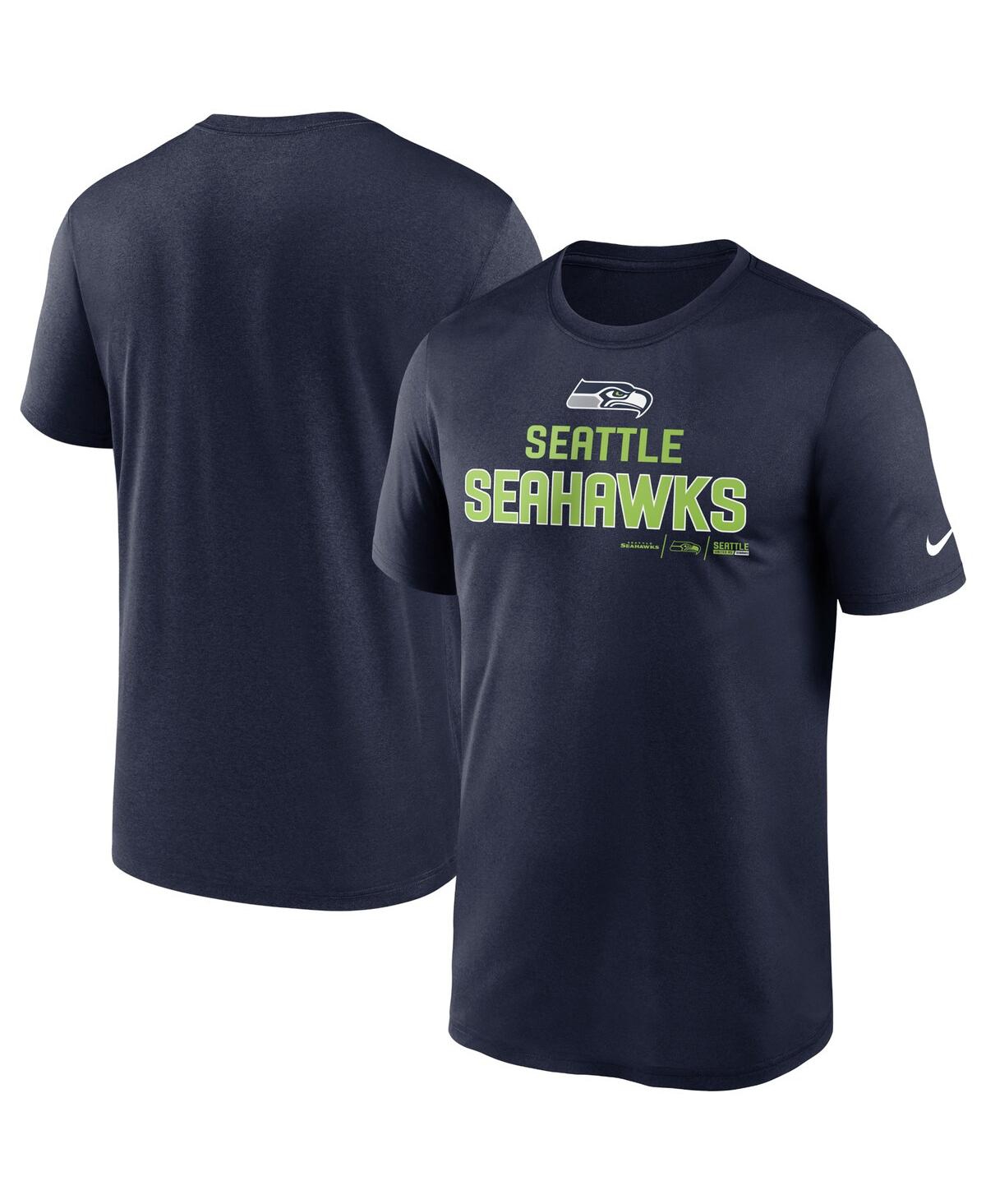 Nike College Navy Seattle Seahawks Blitz Velocity Modern Performance T-shirt In Navy