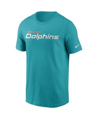 Men's Aqua Miami Dolphins Team Wordmark T-shirt