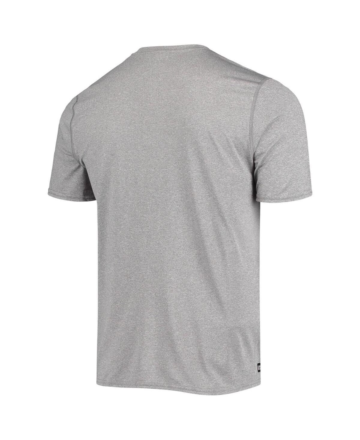 Shop New Era Men's  Heathered Gray Los Angeles Rams Combine Authentic Game On T-shirt