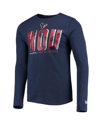 Men's Navy Houston Texans Combine Authentic Static Abbreviation Long Sleeve T-shirt