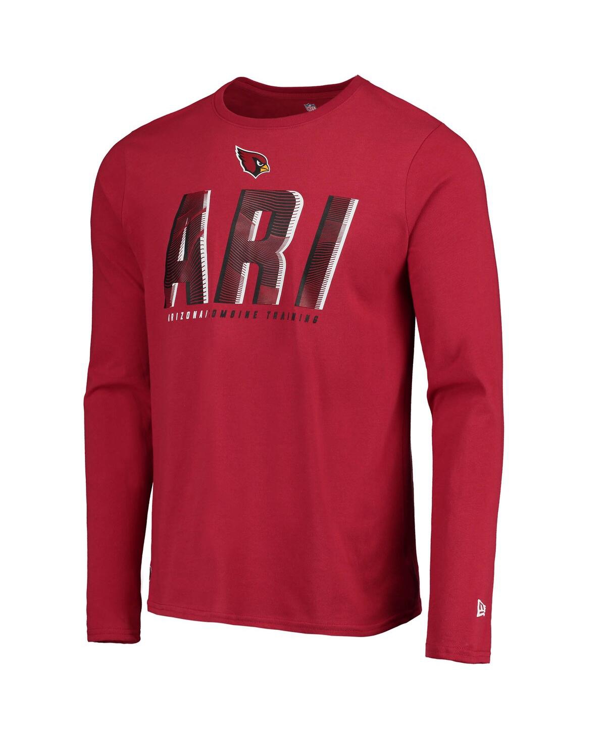 Shop New Era Men's  Cardinal Arizona Cardinals Combine Authentic Static Abbreviation Long Sleeve T-shirt