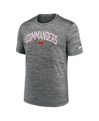 Men's Gray Washington Commanders Velocity Athletic Stack Performance T-shirt