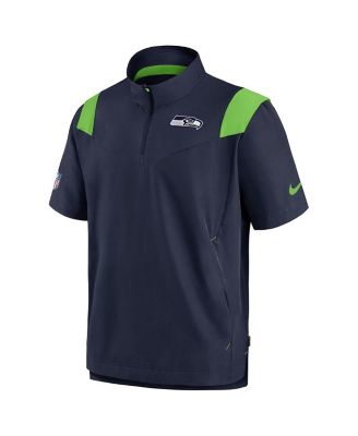 Men's College Navy Seattle Seahawks Coach Chevron Lockup Quarter-Zip Top