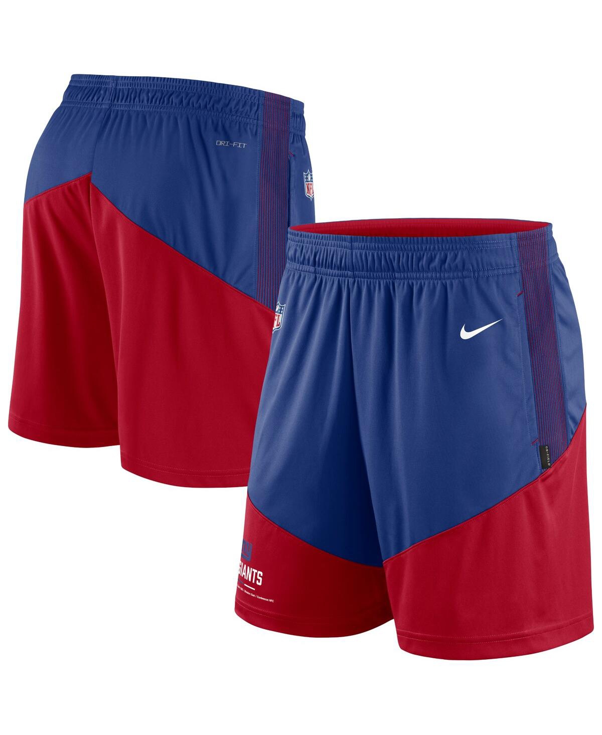 Nike Men's  Royal, Red New York Giants Primary Lockup Performance Shorts In Royal,red