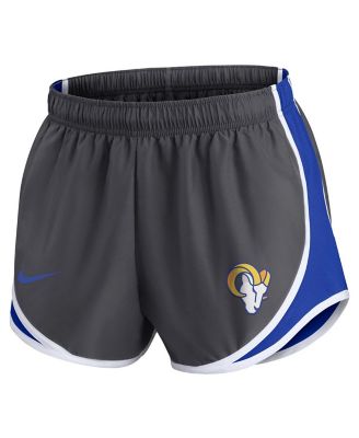 Women's Charcoal Los Angeles Rams Logo Performance Tempo Shorts