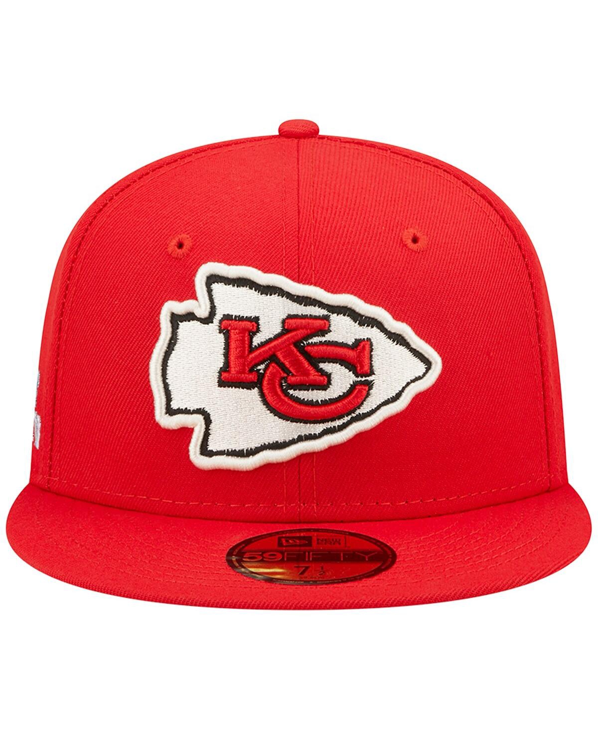 Men's New EraKansas City Chiefs Super Bowl Iv Pop Sweat 59FIFTY Fitted Hat - Red
