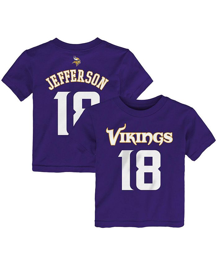 Men's Nike Justin Jefferson Purple Minnesota Vikings Name & Number T-Shirt