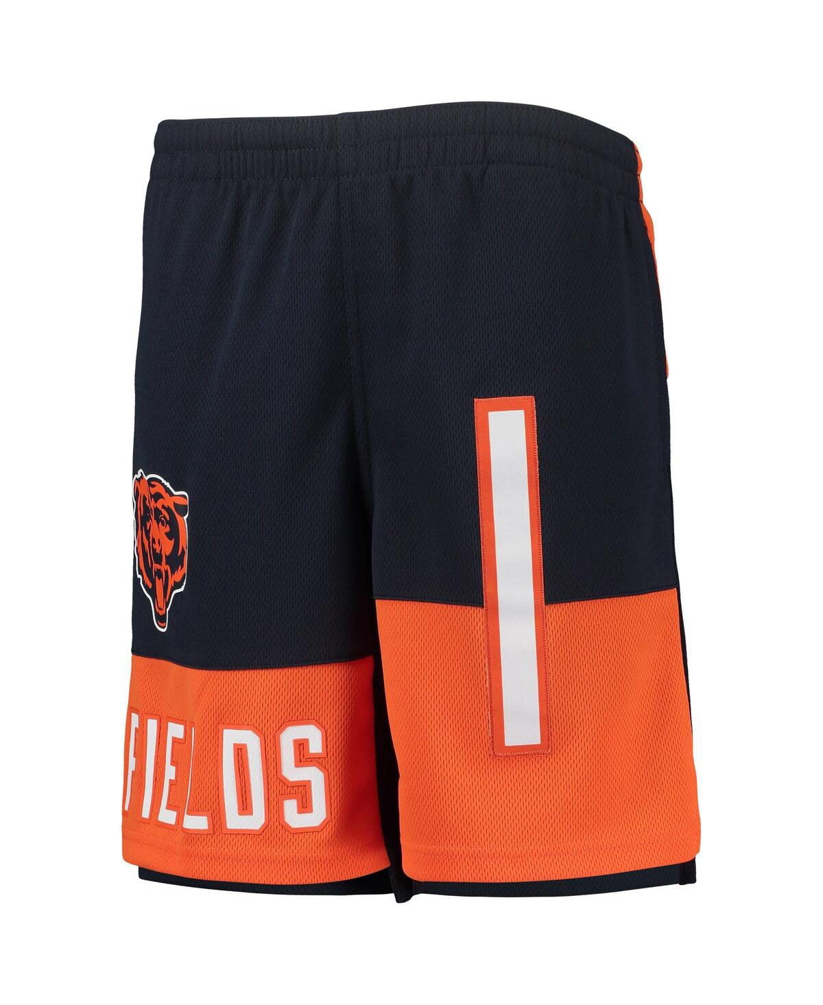 Shop Outerstuff Big Boys Justin Fields Navy Chicago Bears Name And Number Player Shorts