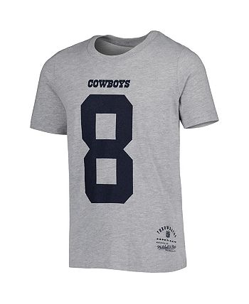 Youth Mitchell & Ness Troy Aikman Heathered Gray Dallas Cowboys Retired  Retro Player Name & Number T-Shirt