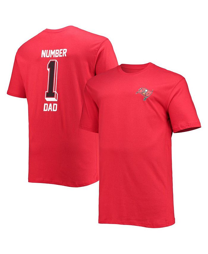 Fanatics Men's Branded Red Tampa Bay Buccaneers Big and Tall #1 Dad 2-Hit  T-shirt - Macy's