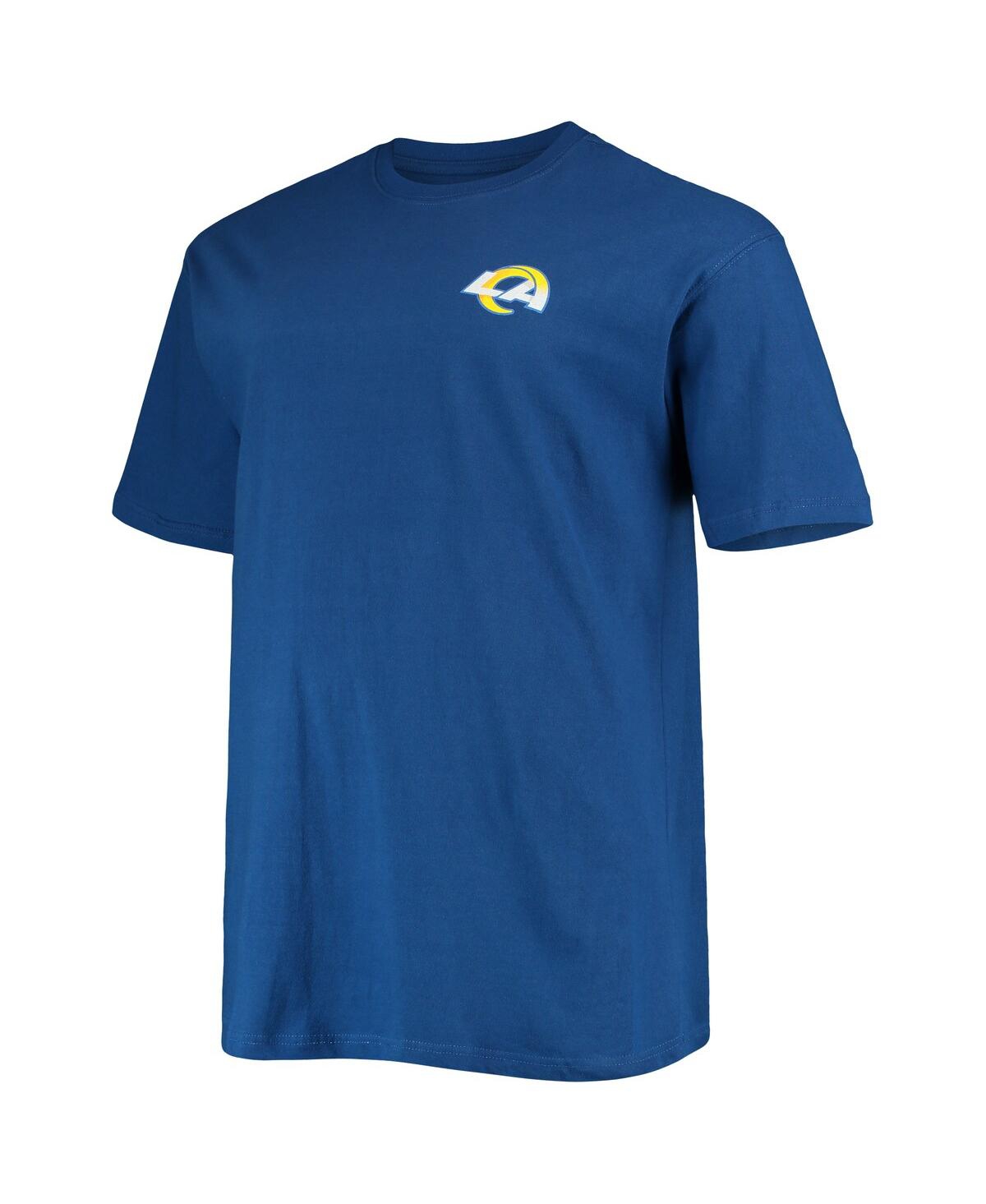 Men's FanaticsLos Angeles Rams Big and Tall #1 Dad 2-Hit T-shirt - Royal
