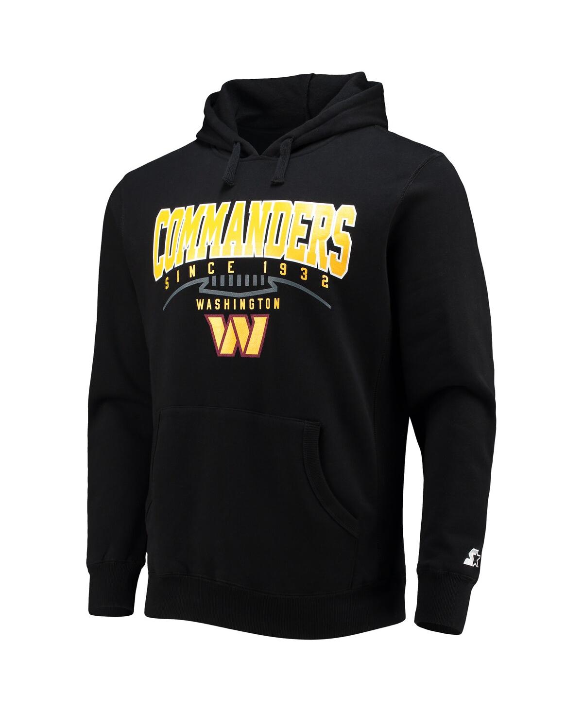 Men's StarterWashington Commanders Premier Pullover Hoodie - Black
