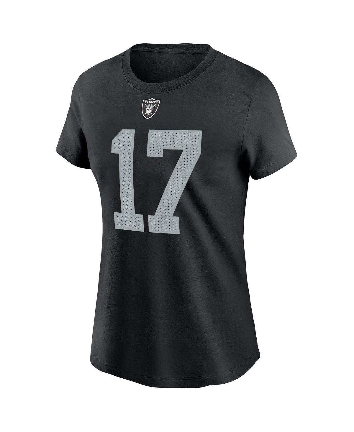 Nike Women's  Davante Adams Black Las Vegas Raiders Player Name & Number T-shirt In Black
