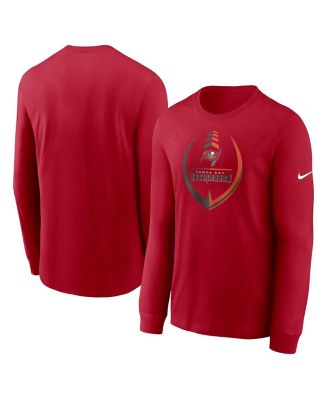 Nike Men's Red Tampa Bay Buccaneers Icon Legend Long Sleeve T-shirt ...