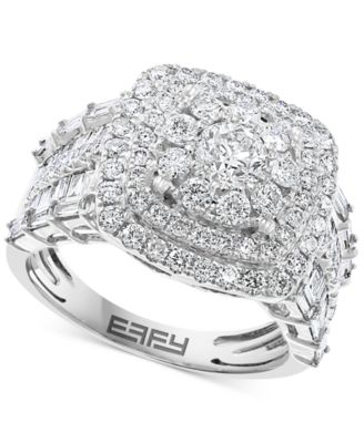 EFFY Collection - Diamond Halo Cluster Ring (2-1/5 ct. t.w.) in 14k White Gold