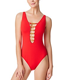 Women's Kore Lace-Up One-Piece Swimsuit