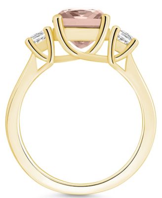 Morganite (2 ct. t.w.) and Diamond (1/3 ct. t.w.) Ring in 14K Yellow Gold