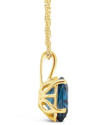 London Topaz (3-5/8 ct. t.w.) Pendant Necklace in 14K Yellow Gold
