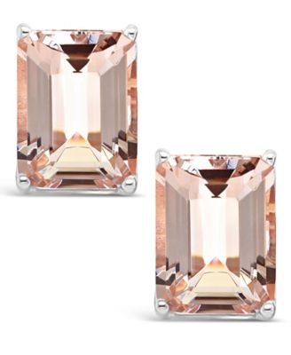 Morganite (2-3/4 ct. t.w.) Stud Earrings in 14K White Gold