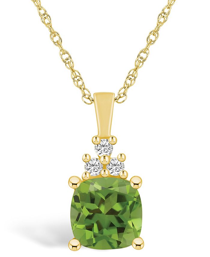 Macys on sale peridot necklace