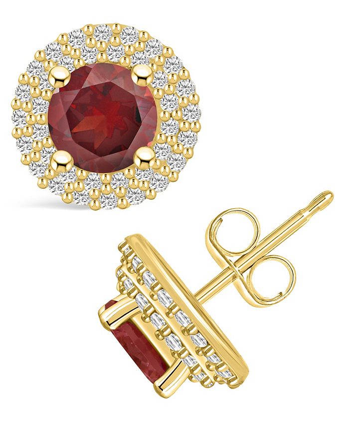 Macys garnet outlet earrings