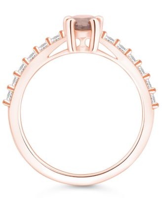 Morganite (3/4 Ct. T.W.) and Diamond (1/3 Ct. T.W.) Ring in 14K Rose Gold