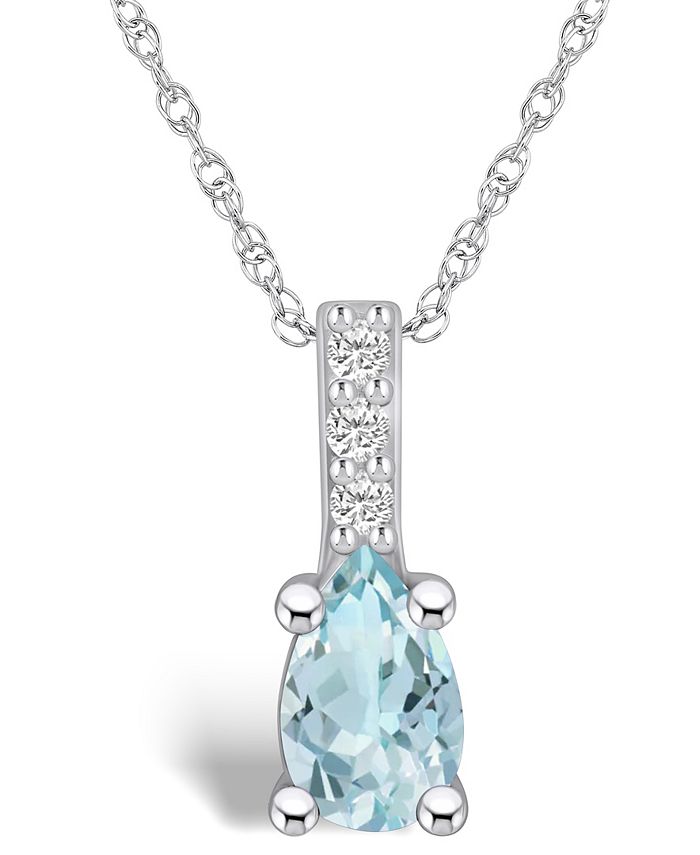 Macy's aquamarine pendant store